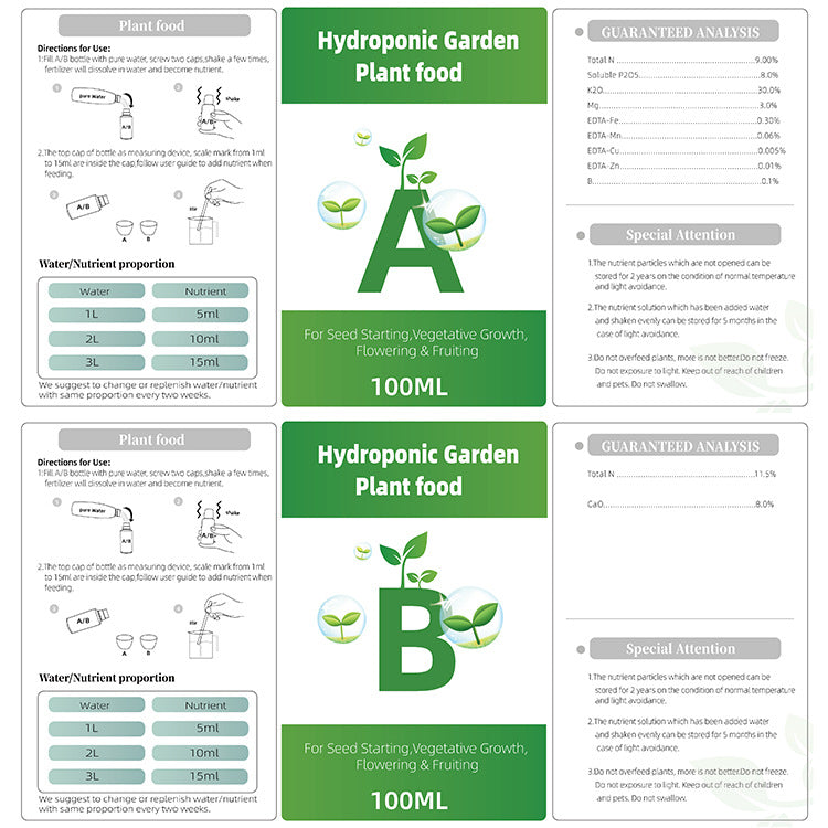 Nutrient Solution AB Fertilizer For Vegetables And Flowers